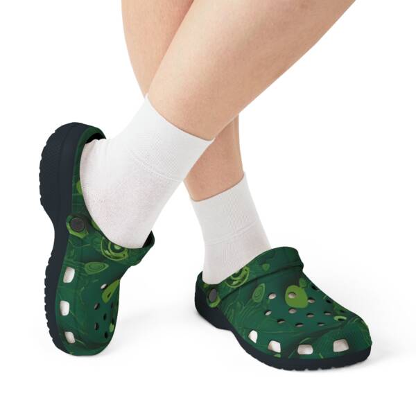EVA Foam Rubber Shoes (AOP)-Geometric Green Pattern Design - Image 8