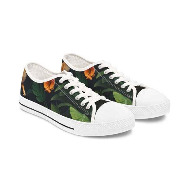 Women’s Low Top Sneakers – Tropical Blossom Design - Image 9