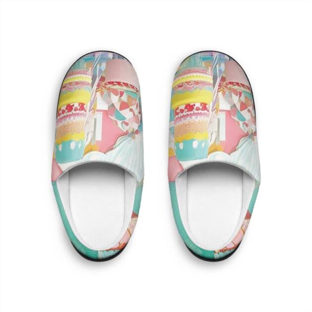 Women’s Indoor Slippers – Colorful Whimsy Design