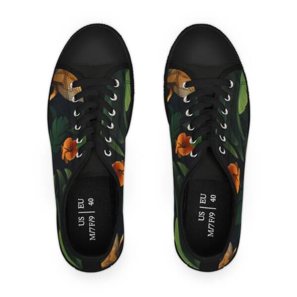 Women’s Low Top Sneakers – Tropical Blossom Design - Image 6