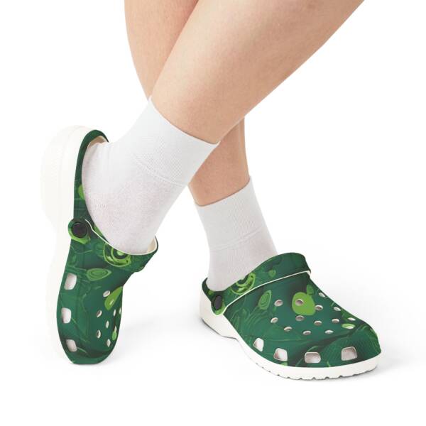 EVA Foam Rubber Shoes (AOP)-Geometric Green Pattern Design - Image 16