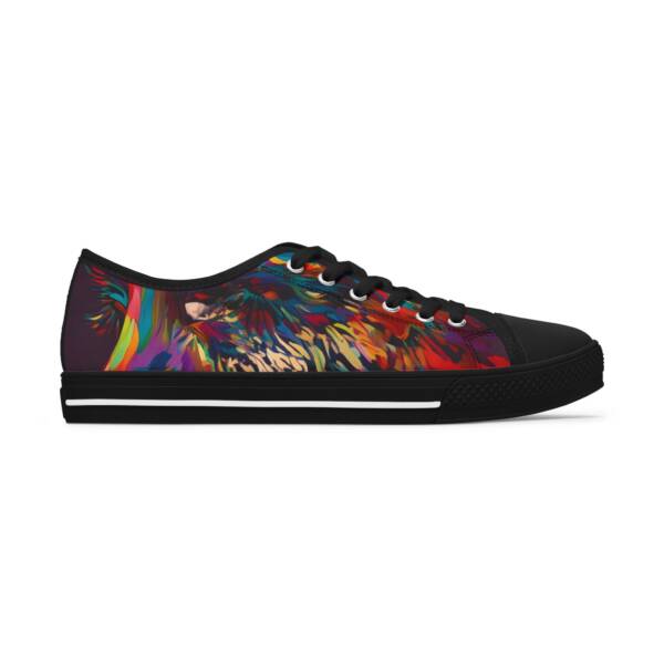 Vibrant Women's Low Top Sneakers - Colorful Floral Design - Image 4