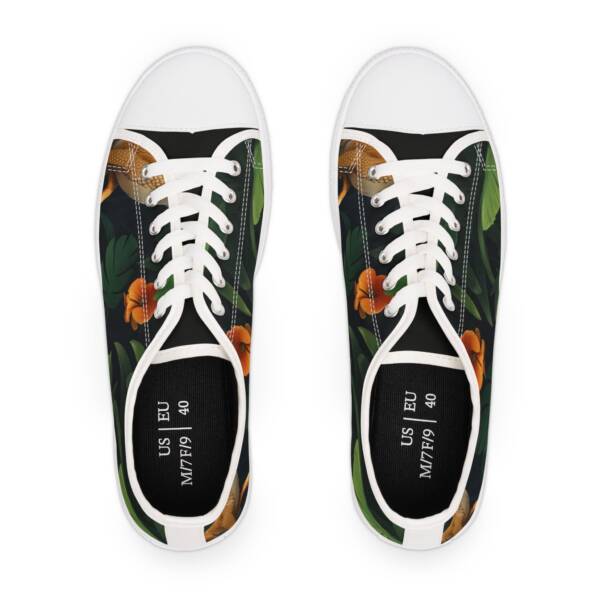 Women’s Low Top Sneakers – Tropical Blossom Design - Image 14