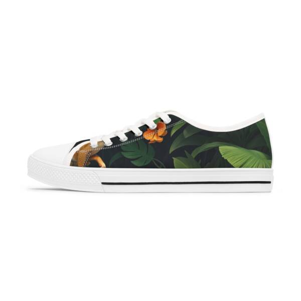 Women’s Low Top Sneakers – Tropical Blossom Design - Image 10