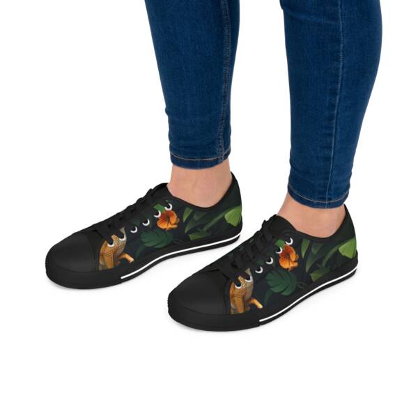 Women’s Low Top Sneakers – Tropical Blossom Design - Image 8