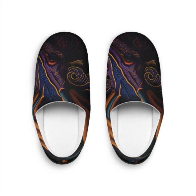 Men's Indoor Slippers – Abstract Art Print