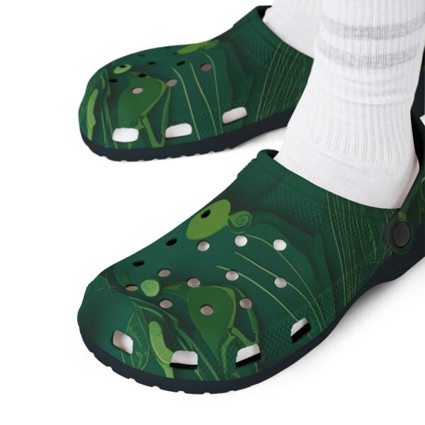 EVA Foam Rubber Shoes (AOP)-Geometric Green Pattern Design - Image 7