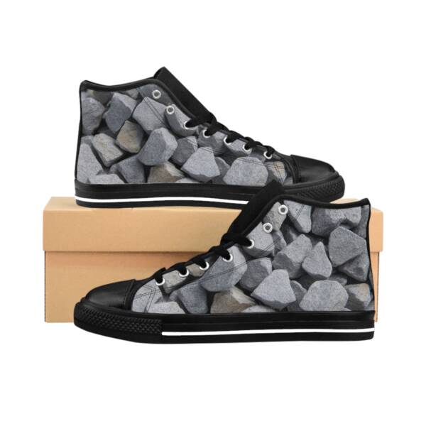 Women's Classic Sneakers –Stone Pattern Design - Image 2