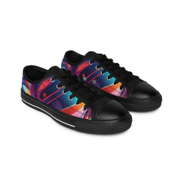 Colorful Retro Women Sneakers - Vibrant Casual Footwear