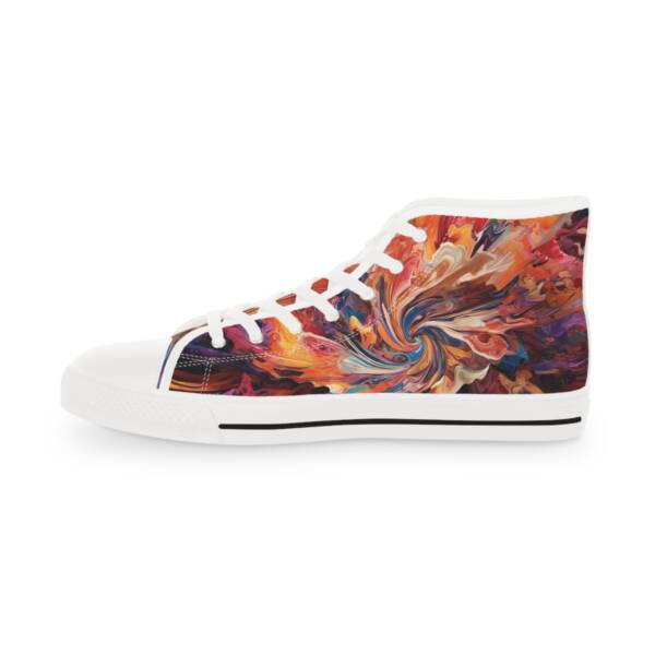 Men’s High-Top Sneakers – Abstract Swirl Print - Image 13