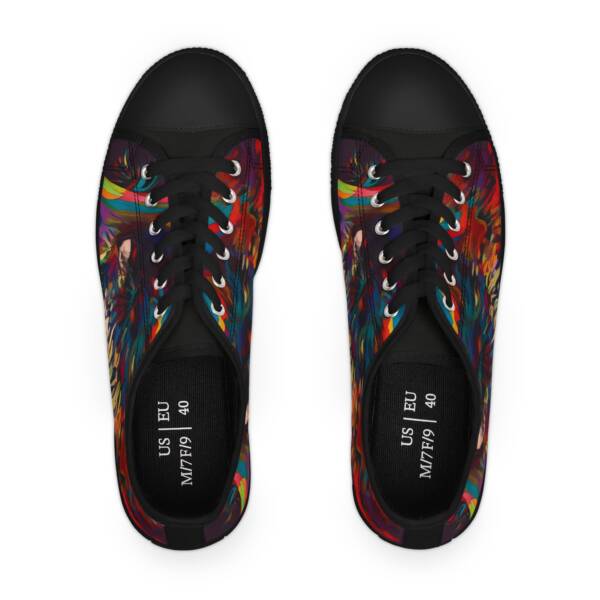 Vibrant Women's Low Top Sneakers - Colorful Floral Design - Image 6